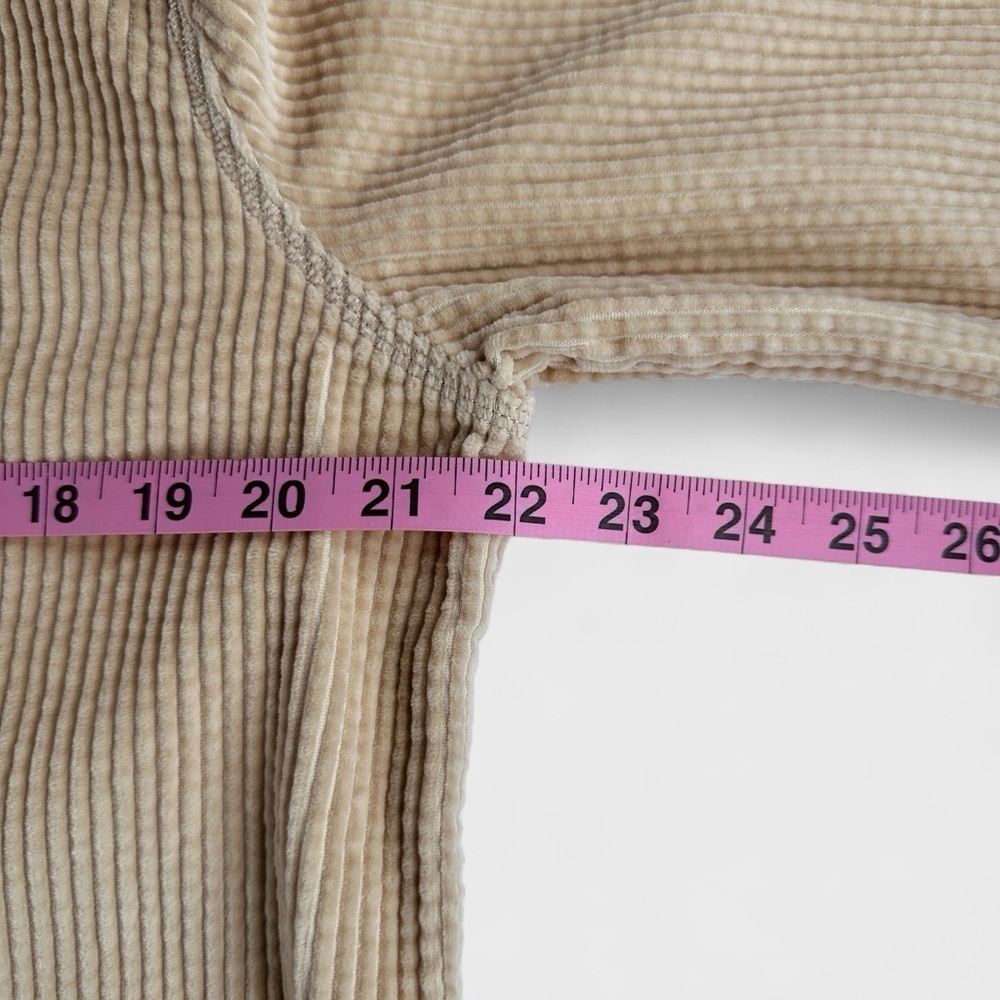 J.Jill Womens Medium Khaki Sand Corduroy Embroidered Floral Button Down Jacket - Picture 12 of 13